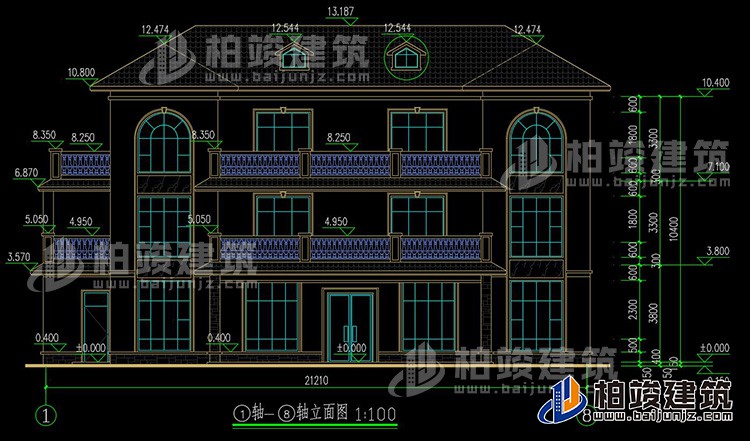 農(nóng)村三層兄弟雙拼歐式風(fēng)格別墅設(shè)計(jì)圖及效果圖紙BZ369-簡歐風(fēng)格