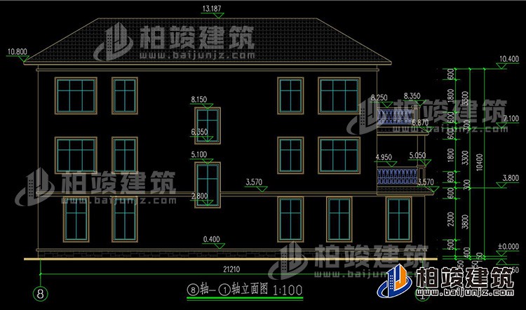 農(nóng)村三層兄弟雙拼歐式風(fēng)格別墅設(shè)計(jì)圖及效果圖紙BZ369-簡歐風(fēng)格