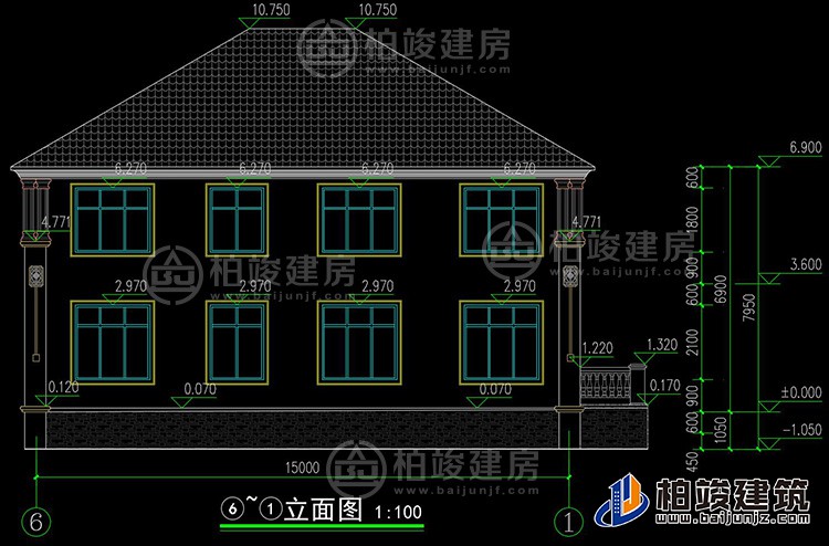 二層簡歐風(fēng)格農(nóng)村小別墅設(shè)計(jì)圖紙BZ260-簡歐風(fēng)格