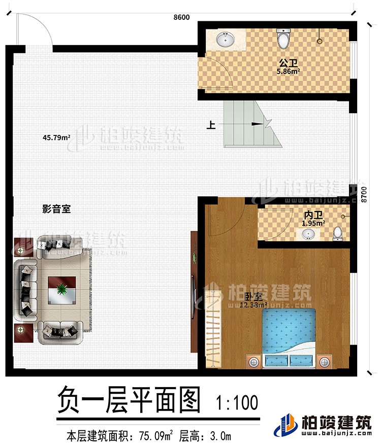 地下室：影音室、公衛(wèi)、臥室、內(nèi)衛(wèi)