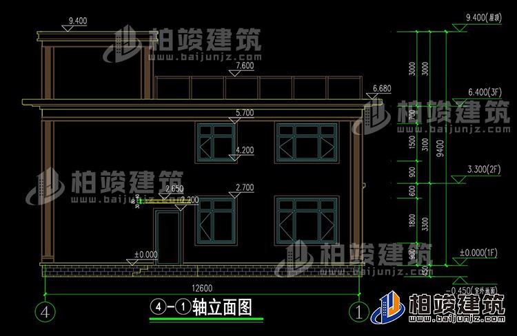 背立面圖