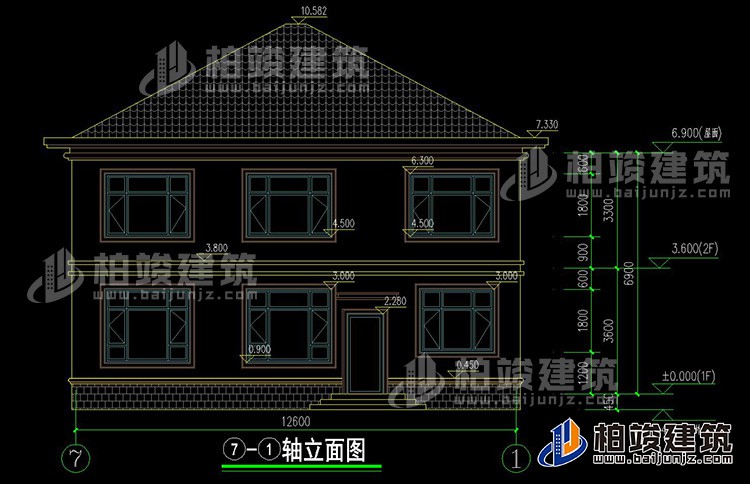 背立面圖