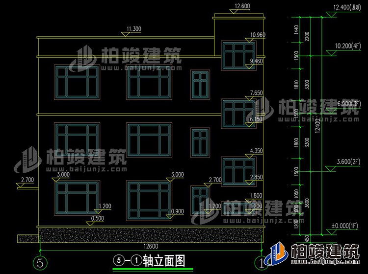 背立面圖