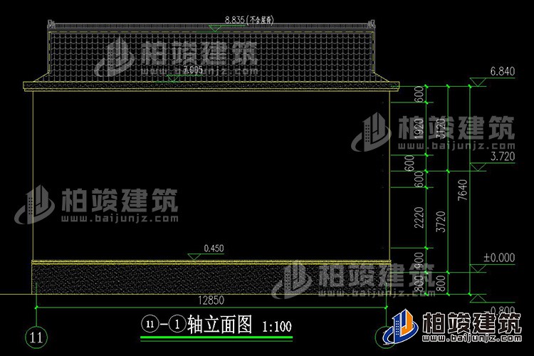 農(nóng)村四合院自建房設(shè)計(jì)圖紙BZ2741-新中式風(fēng)格